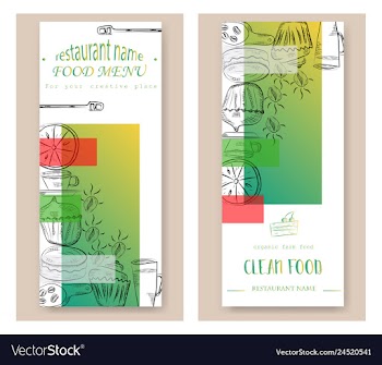 Hand drawn with fast food restaurant menu vector image