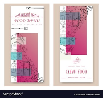 Hand drawn with fast food restaurant menu vector image