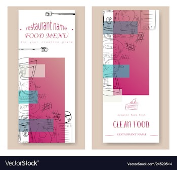 Hand drawn with fast food restaurant menu vector image