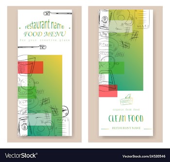 Hand drawn with fast food restaurant menu vector image
