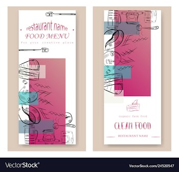 Hand drawn with fast food restaurant menu vector image