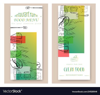 Hand drawn with fast food restaurant menu vector image