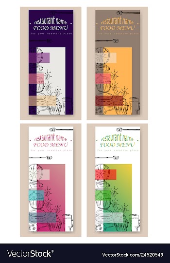 Hand drawn with fast food restaurant menu vector image