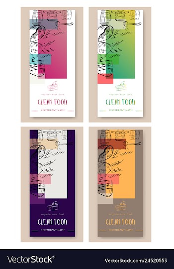 Hand drawn with fast food restaurant menu vector image