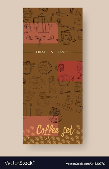 Hand drawn with fast food restaurant menu vector image