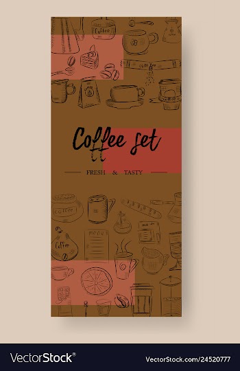 Hand drawn with fast food restaurant menu vector image