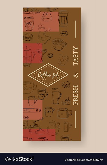 Hand drawn with fast food restaurant menu vector image