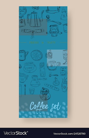 Hand drawn with fast food restaurant menu vector image
