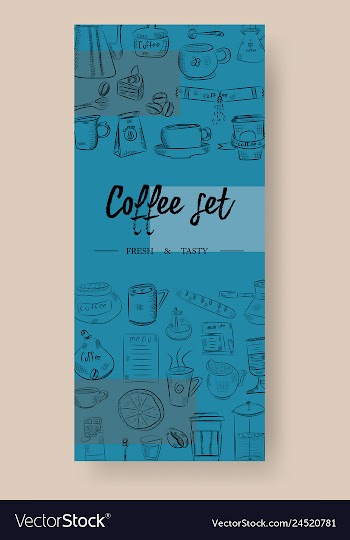 Hand drawn with fast food restaurant menu vector image