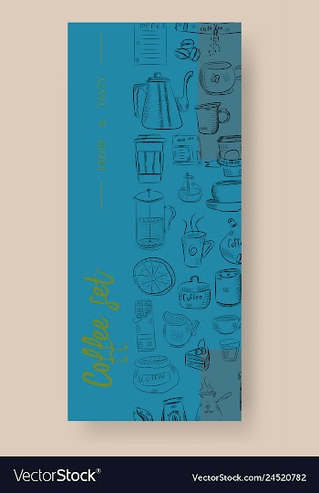 Hand drawn with fast food restaurant menu vector image