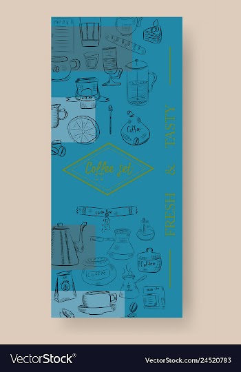 Hand drawn with fast food restaurant menu vector image