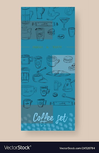 Hand drawn with fast food restaurant menu vector image