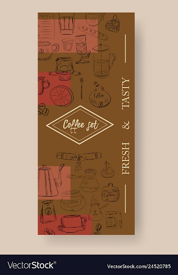 Hand drawn with fast food restaurant menu vector image