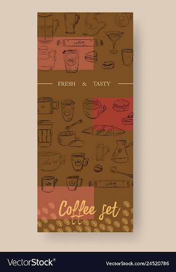Hand drawn with fast food restaurant menu vector image