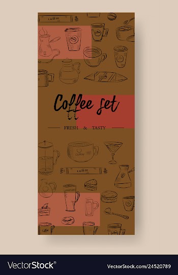 Hand drawn with fast food restaurant menu vector image