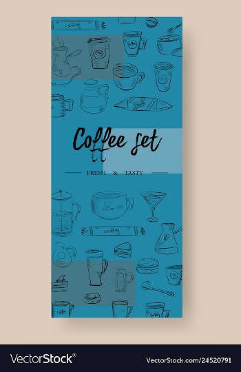 Hand drawn with fast food restaurant menu vector image