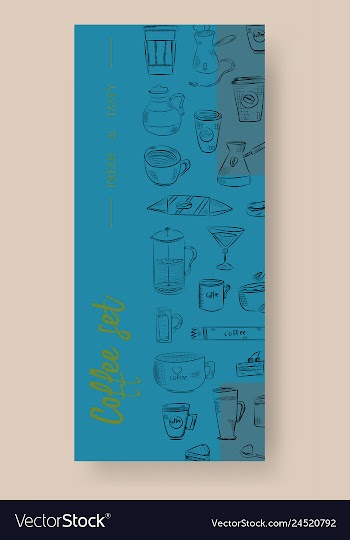 Hand drawn with fast food restaurant menu vector image