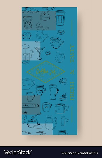 Hand drawn with fast food restaurant menu vector image