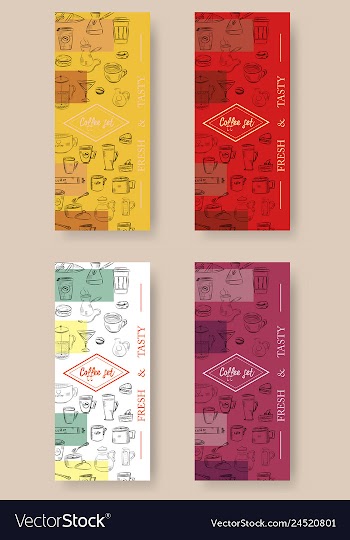 Hand drawn with fast food restaurant menu vector image