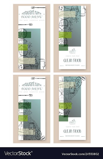Hand drawn with fast food restaurant menu vector image