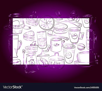 Hand drawn with fast food restaurant menu vector image