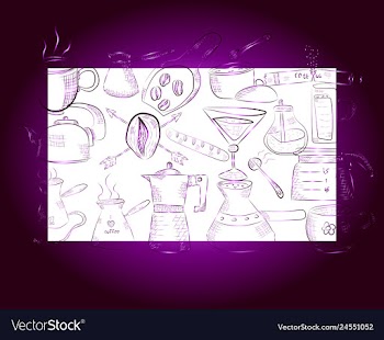 Hand drawn with fast food restaurant menu vector image