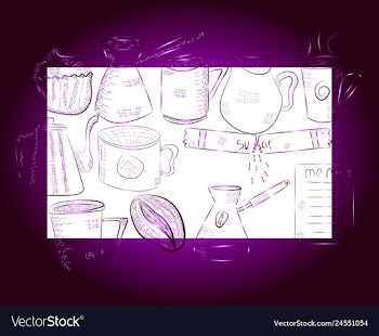 Hand drawn with fast food restaurant menu vector image