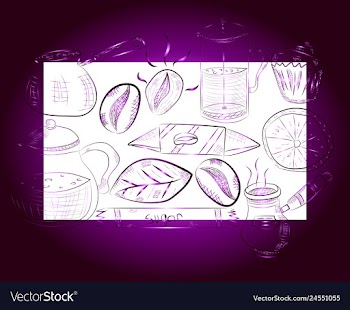 Hand drawn with fast food restaurant menu vector image