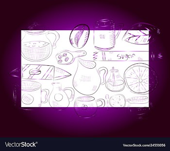 Hand drawn with fast food restaurant menu vector image