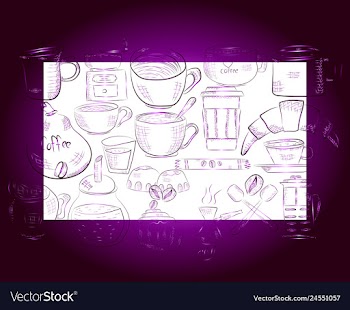 Hand drawn with fast food restaurant menu vector image