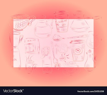 Hand drawn with fast food restaurant menu vector image