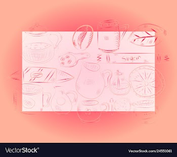 Hand drawn with fast food restaurant menu vector image