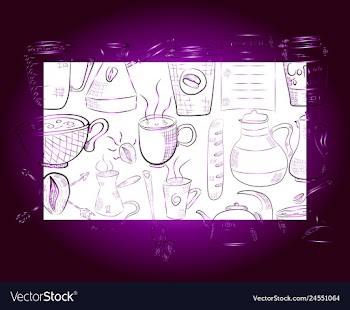 Hand drawn with fast food restaurant menu vector image