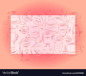 Hand drawn with fast food restaurant menu vector image