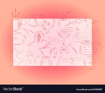 Hand drawn with fast food restaurant menu vector image