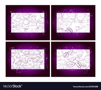 Hand drawn with fast food restaurant menu vector image