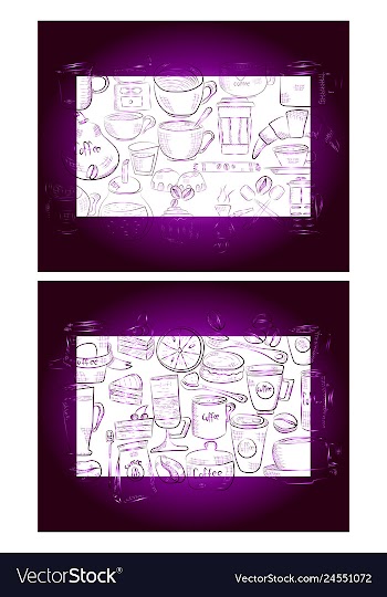 Hand drawn with fast food restaurant menu vector image