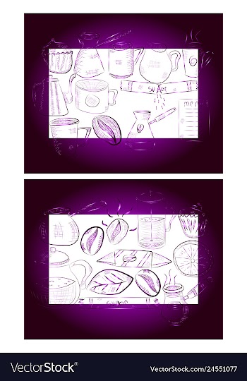 Hand drawn with fast food restaurant menu vector image