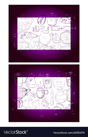 Hand drawn with fast food restaurant menu vector image