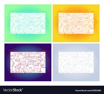 Hand drawn with fast food restaurant menu vector image