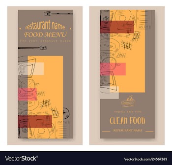 Hand drawn with fast food restaurant menu vector image