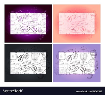Hand drawn with fast food restaurant menu vector image