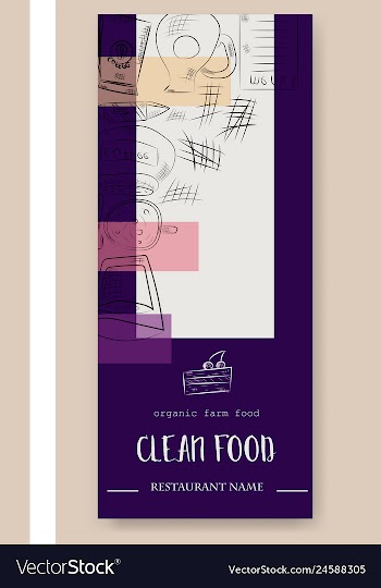 Hand drawn with fast food restaurant menu vector image