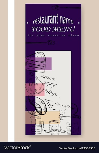Hand drawn with fast food restaurant menu vector image