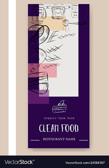 Hand drawn with fast food restaurant menu vector image