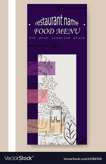 Hand drawn with fast food restaurant menu vector image