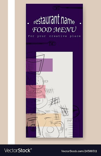 Hand drawn with fast food restaurant menu vector image