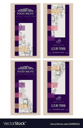 Hand drawn with fast food restaurant menu vector image