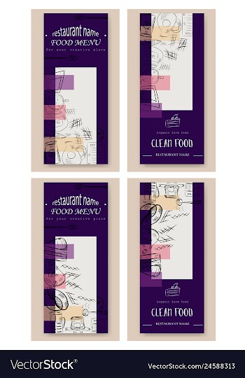 Hand drawn with fast food restaurant menu vector image