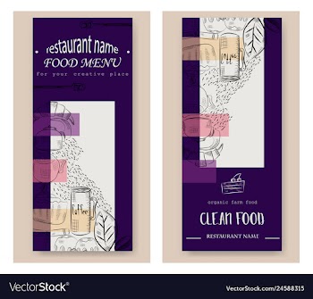 Hand drawn with fast food restaurant menu vector image